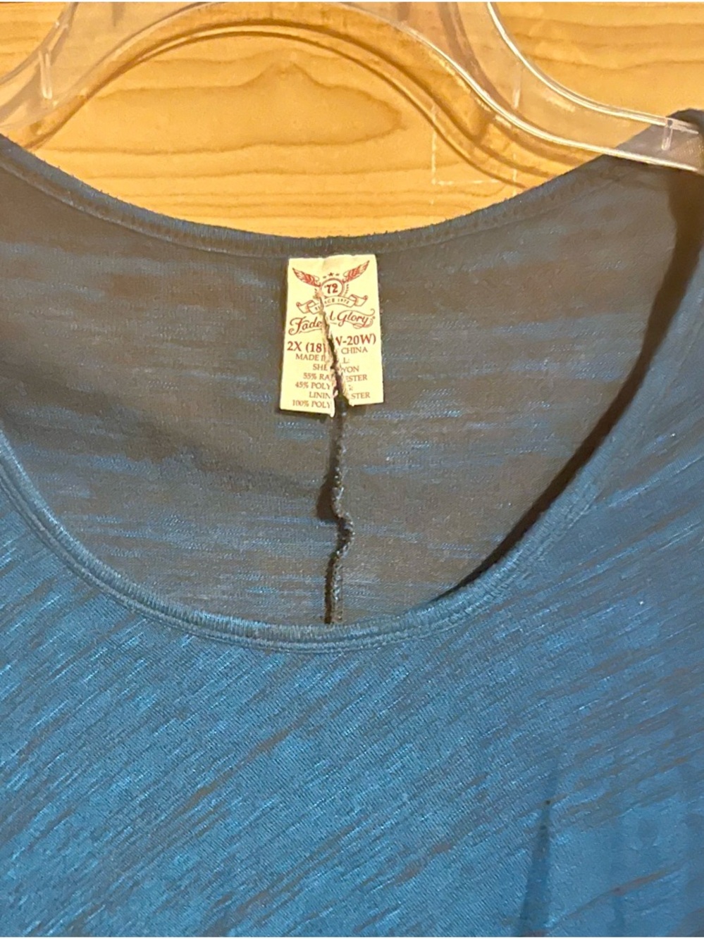 18/20: Layered Ruffle Tunic - Teal - Picture 2 of 3